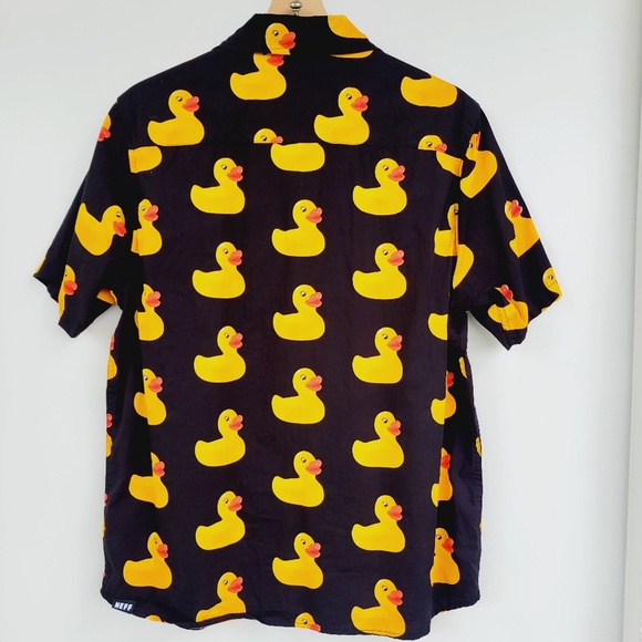 NEFF Trippy Rubber Duck Poolside Button Party Shirt Cruise Jeep Mens Size small - Picture 8 of 8